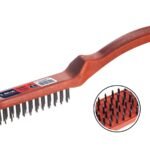 ESCOVA DE AÇO COM CABO DE PLÁSTICO PARA LIMPEZA