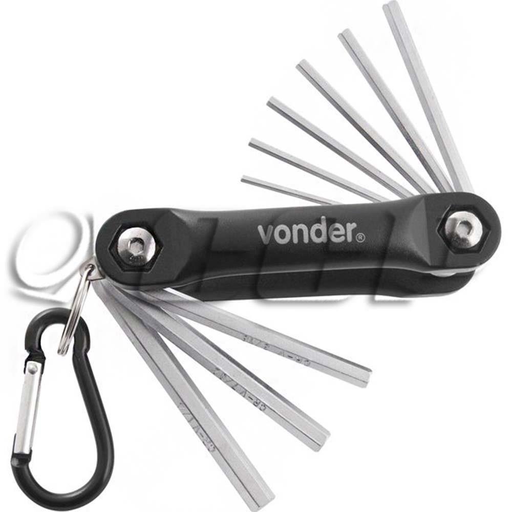 Jogo de Chaves Allen Canivete com Ponta Bola Multimarcas - 8 Peças