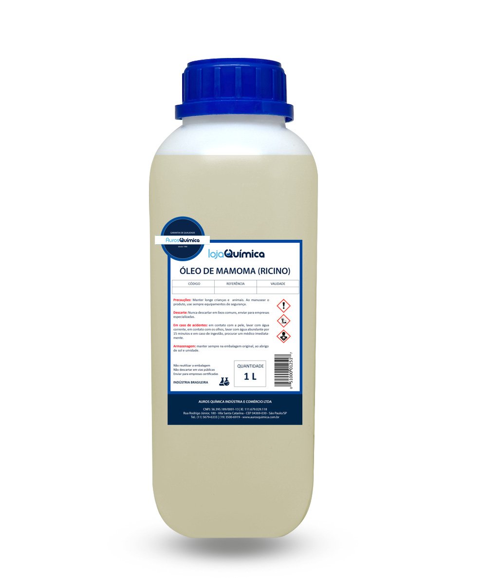 ÓLEO VEGETAL DE MAMONA 1 LITRO – LUBRIFICANTE MULTIMARCAS
