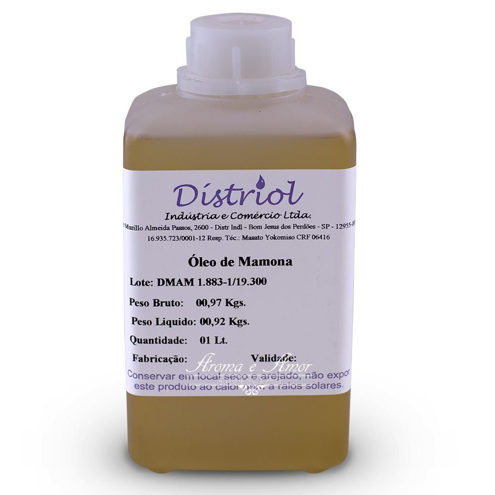 ÓLEO VEGETAL DE MAMONA 1 LITRO – LUBRIFICANTE MULTIMARCAS