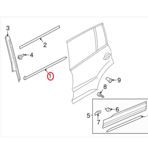 PESTANA EXTERNA PORTA TRASEIRA DIREITA TIGUAN 18/..