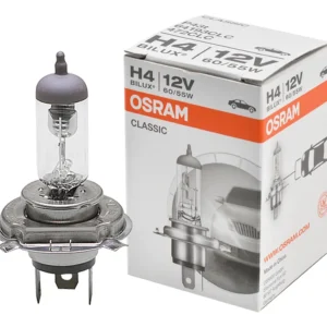 LAMPADA H4 FAROL 12V 60/55W   GM, FIAT, FORD, VW    MULTIMARCAS OSRAM  ( LAMPADA FAROL ALTO E BAIXA )