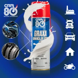 GRAXA DE LÍTIO BRANCA SPRAY ALTA ADERÊNCIA 300 ml 200 g