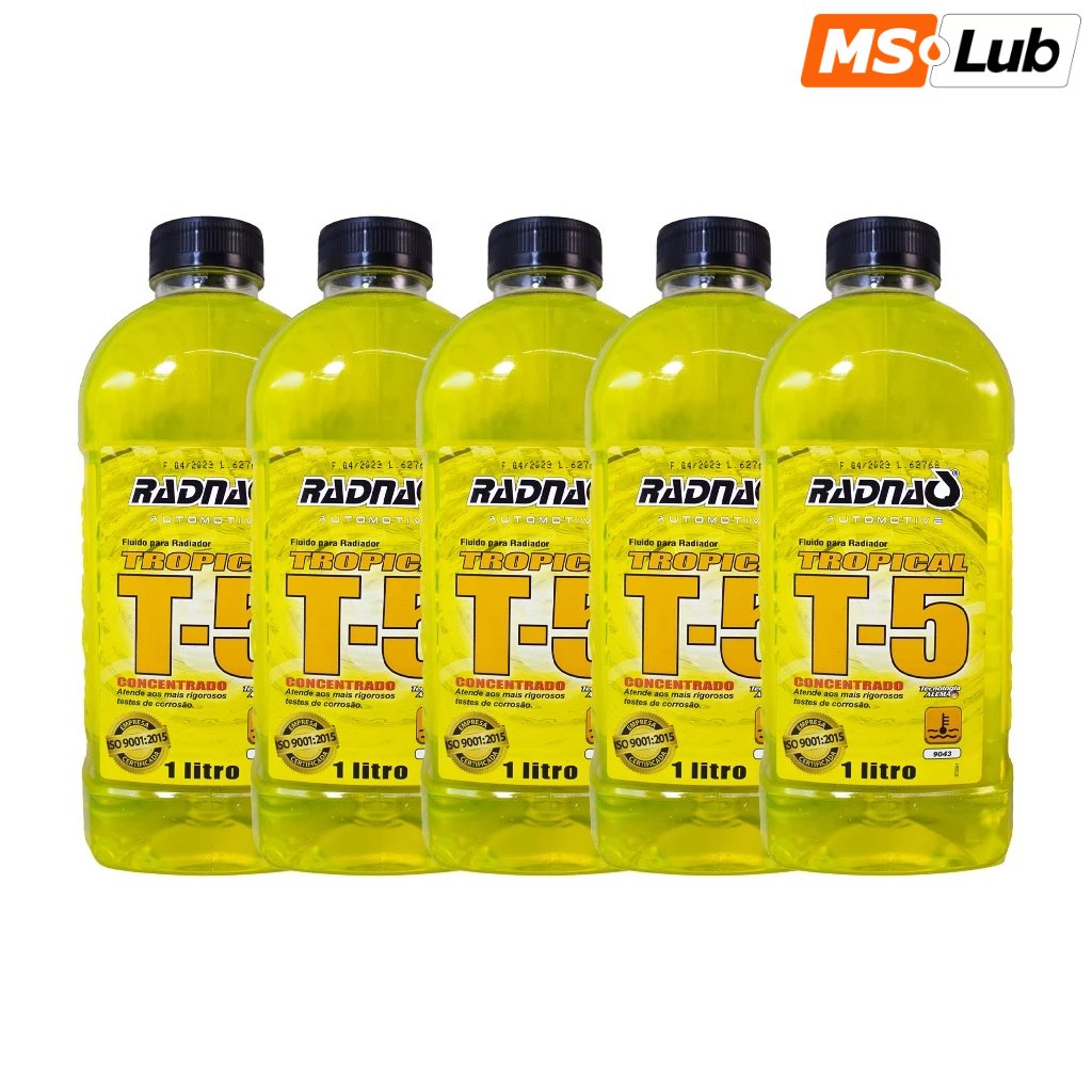 ADITIVO RADIADOR RADNAQ T-5 AMARELO CONCENTRADO 1L - GM VW FIAT FORD MULTIMARCAS