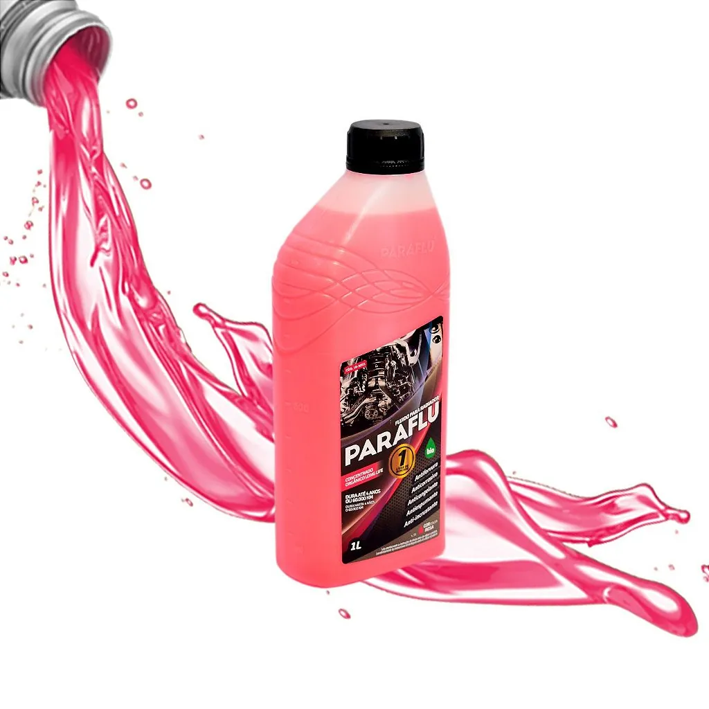 ADITIVO RADIADOR ROSA PARAFLU PRONTO PARA USO 1 LITRO - PROTEÇÃO MÁXIMA PARA SEU MOTOR