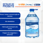 Água Destilada 5 Litros para Baterias e Radiadores - Multimarcas