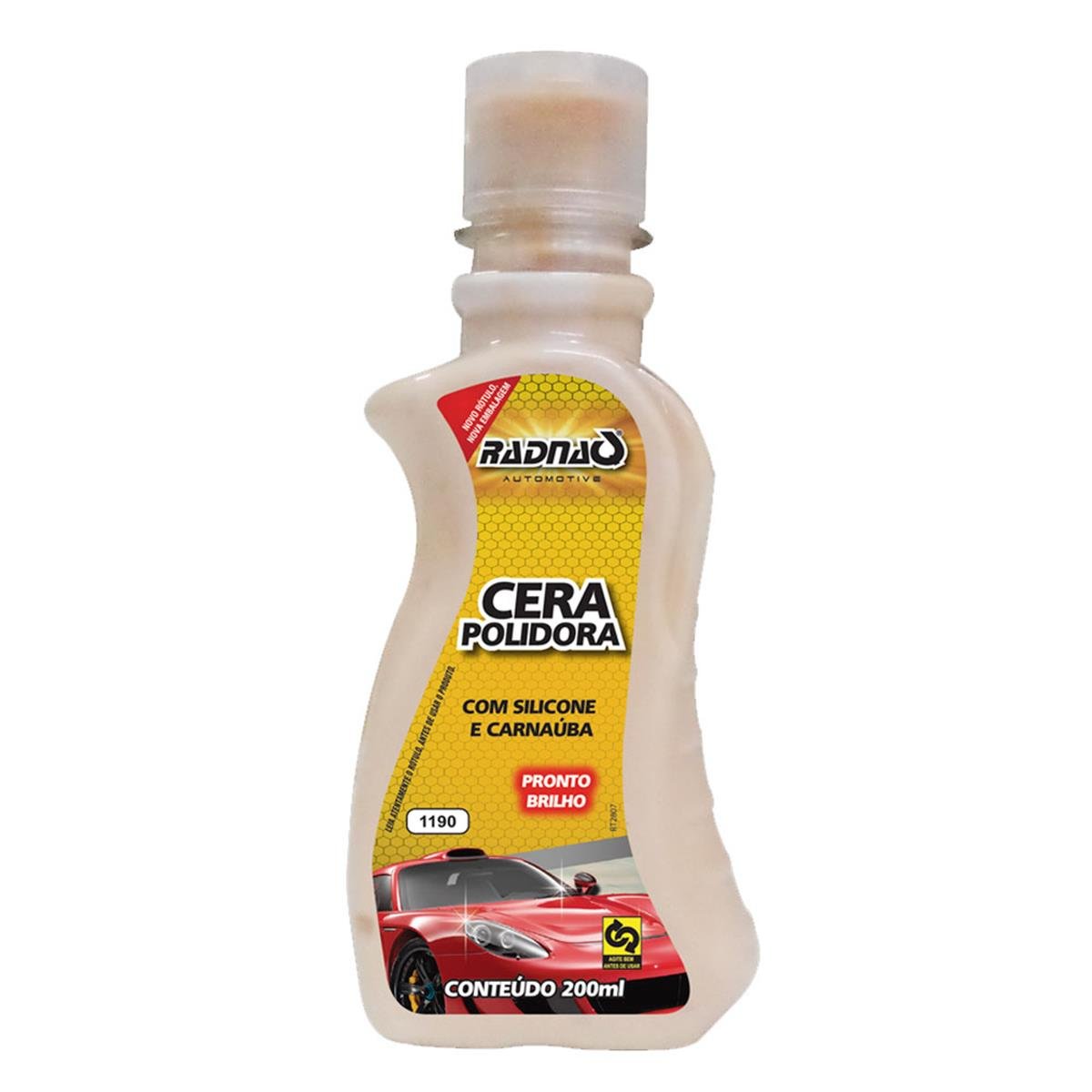 CERA POLIMENTO AUTOMOTIVA RADNAQ 200G - PROTETORA E BRILHANTE