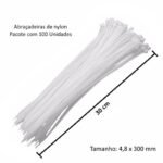 CINTA PLÁSTICA NYLON 30 CM - 4,8 MM - PARA DIVERSAS APLICAÇÕES