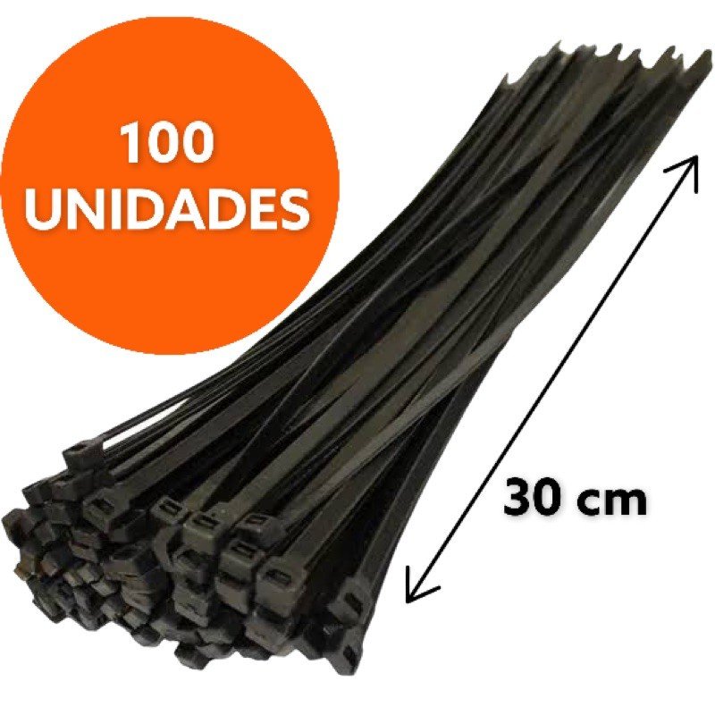 CINTA PLÁSTICA NYLON 30 CM - 4,8 MM - PARA DIVERSAS APLICAÇÕES