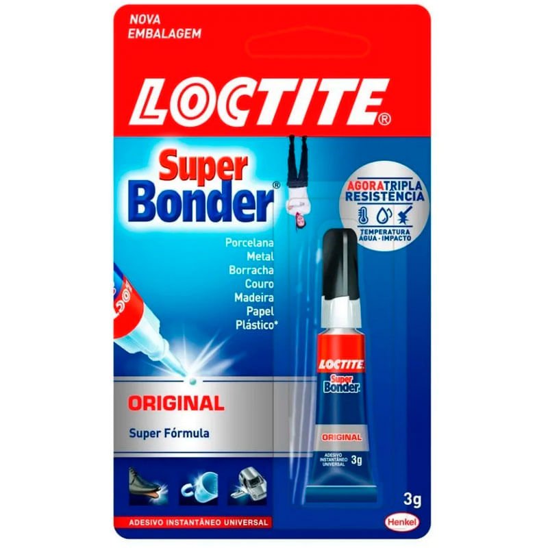 COLA SUPER BONDER 2G - ADESIVO MULTIMARCAS PARA REPAROS RÁPIDOS