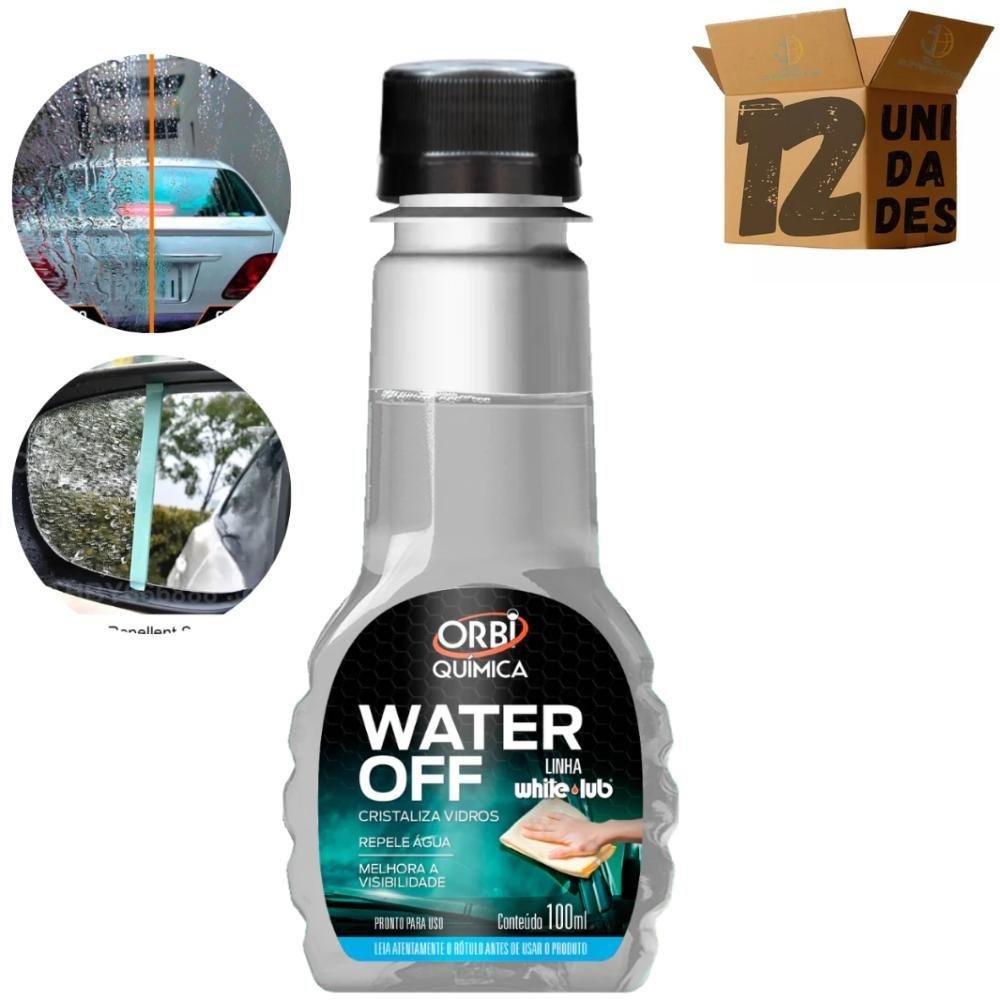 CRISTALIZADOR DE VIDROS WURTH WATER OFF 100ML - REPELENTE DE ÁGUA PARA VIDROS AUTOMOTIVOS