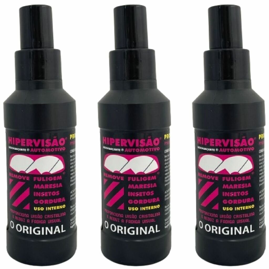 DESSEMBACANTE LIMPADOR PARA BRISA HIPERVISÃO 90ML - GM, FIAT, FORD, VW