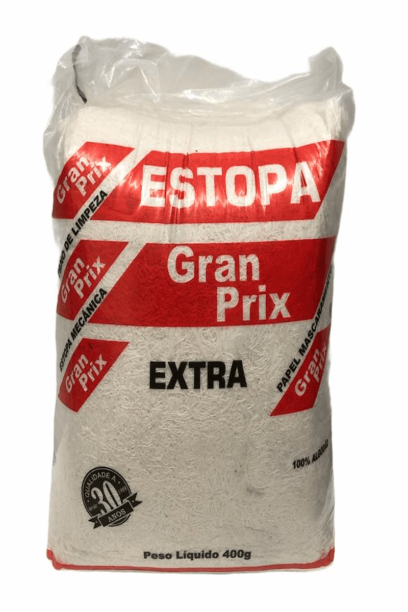 ESTOPA PARA POLIMENTO BRANCA 200G - IDEAL PARA LIMPEZA E POLIMENTO
