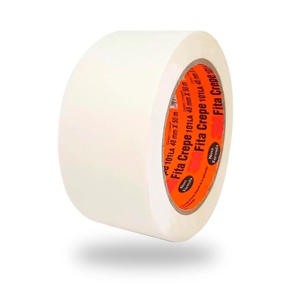 FITA CREPE 3M 101LA 48MM X 50M - Fita Crepe Multiuso para Pintura
