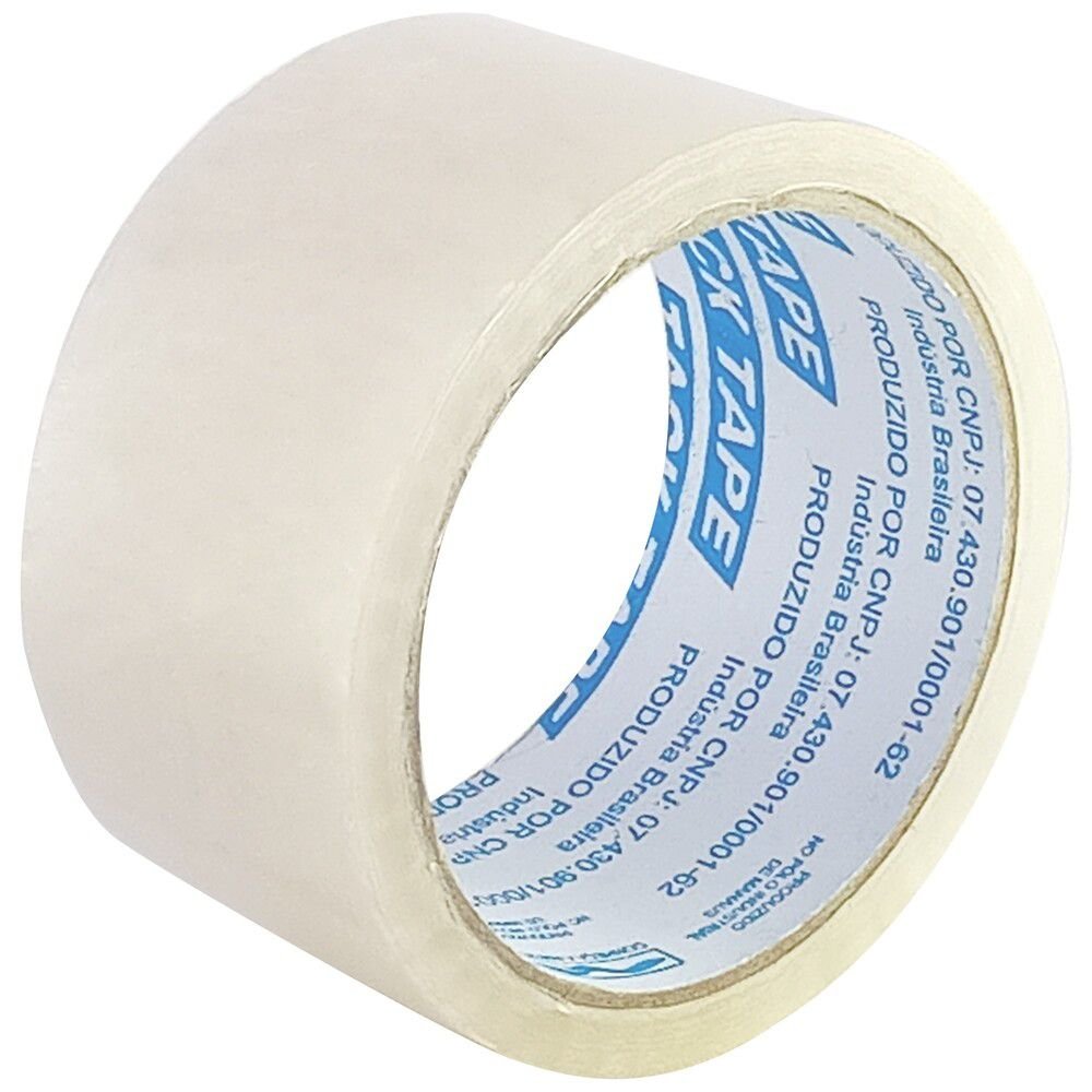 FITA EMPACOTAMENTO CRISTAL TRANSPARENTE 48MM X 45M - ROLLO DE ALTA ADESÃO