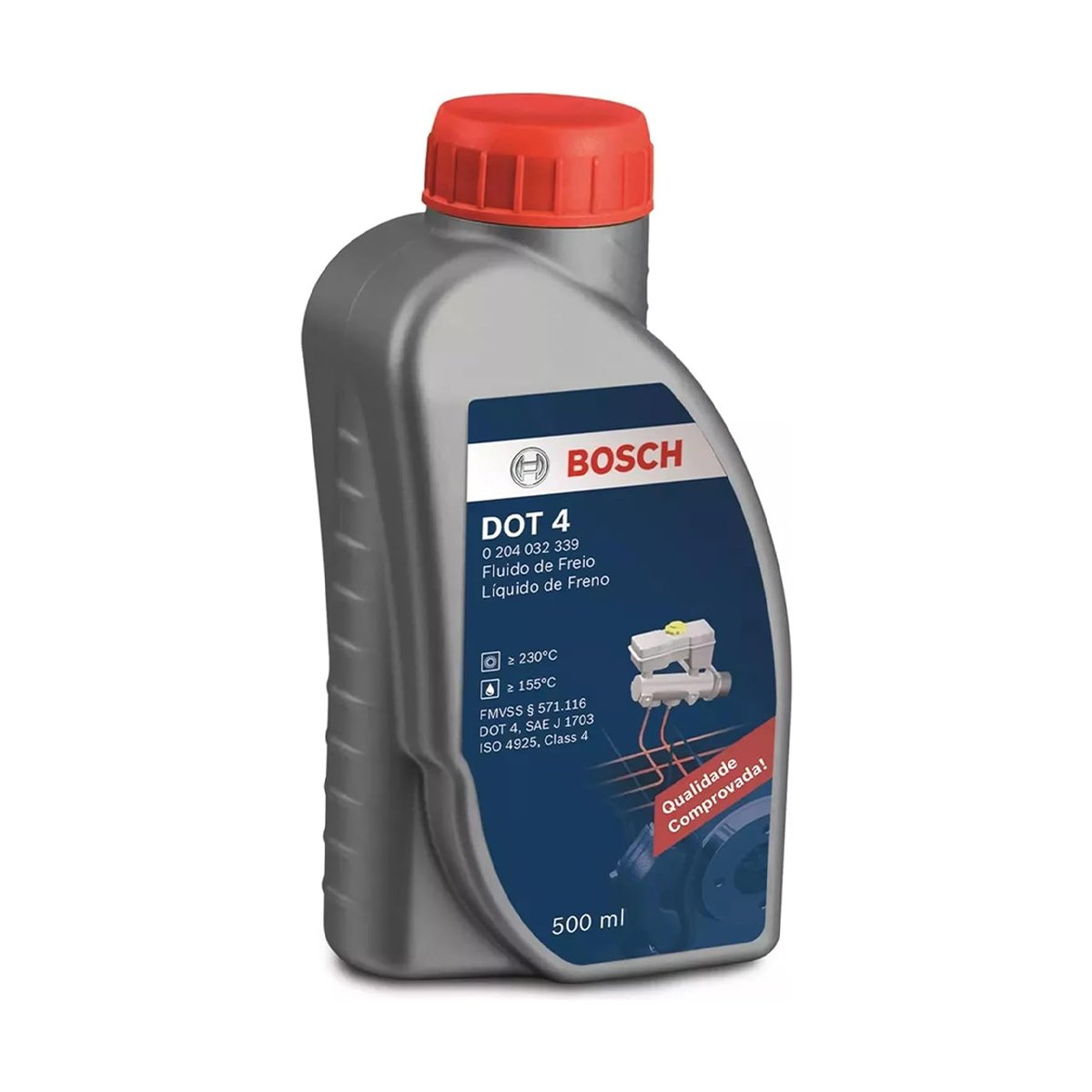 FLUIDO DE FREIO DOT 4 500ML - MULTIMARCAS (RCLF00054, BOSCH, RADNAQ)
