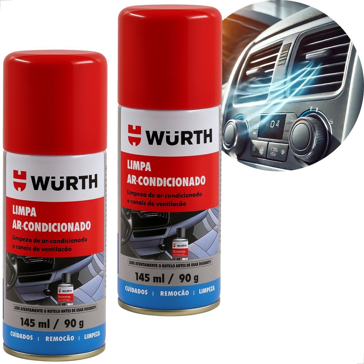 LIMPA AR CONDICIONADO 145ML MULTIMARCAS - WURTH