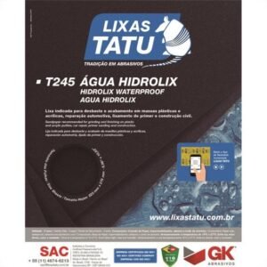 LIXA D'ÁGUA HIDROLIX GRÃO 600 - 225x275MM - PACOTE COM 50 UNIDADES