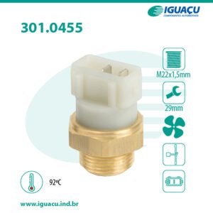 INTERRUPTOR RADIADOR  FORD ESCORT, VERONA 1.6 CHT 92/94, VW GOL, SAVEIRO, PARATI 1.0 8 E 16V AT, LOGUS 1.6 CHT 92/94, GO