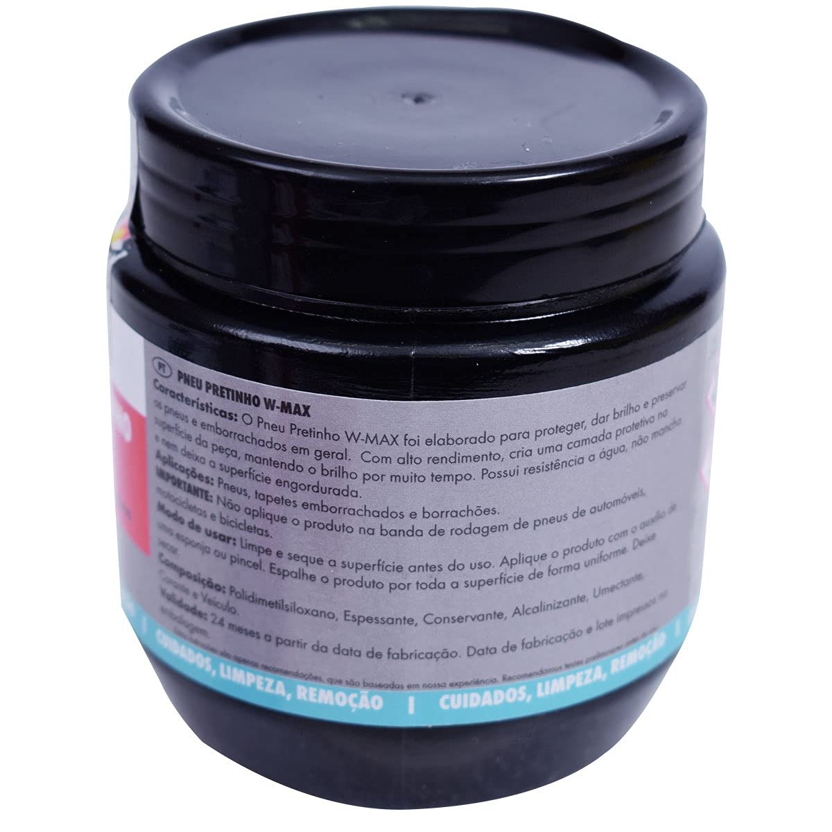 PNEU PRETINHO W-MAX 200G - BRILHO E PROTEÇÃO PARA PNEUS MULTIMARCAS