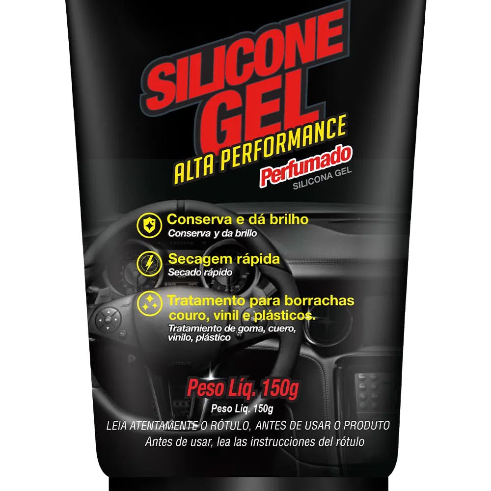 SILICONE GEL 150G - MULTIMARCAS PARA BORRACHAS, COURO, VINIL E PLÁSTICO
