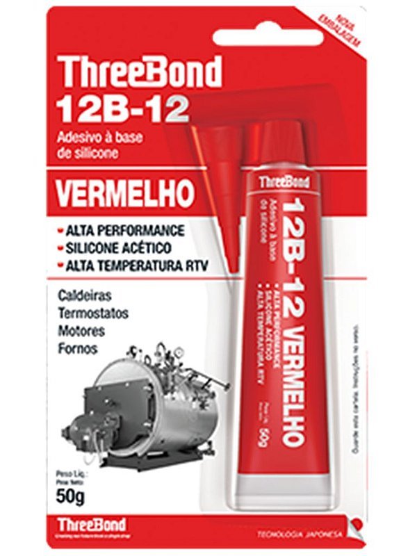 SILICONE PRETO ALTA TEMPERATURA THREE BOND 85g - MULTIMARCAS