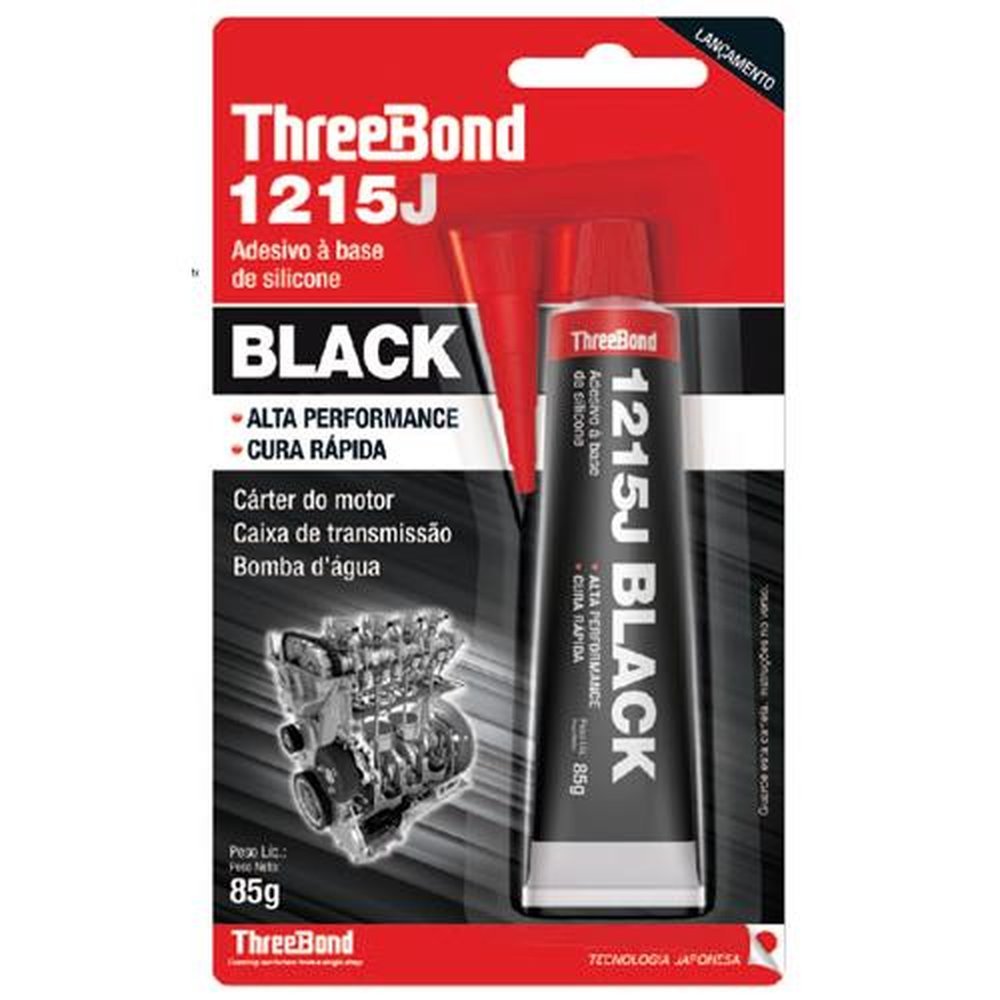 SILICONE PRETO ALTA TEMPERATURA THREE BOND 85g - MULTIMARCAS